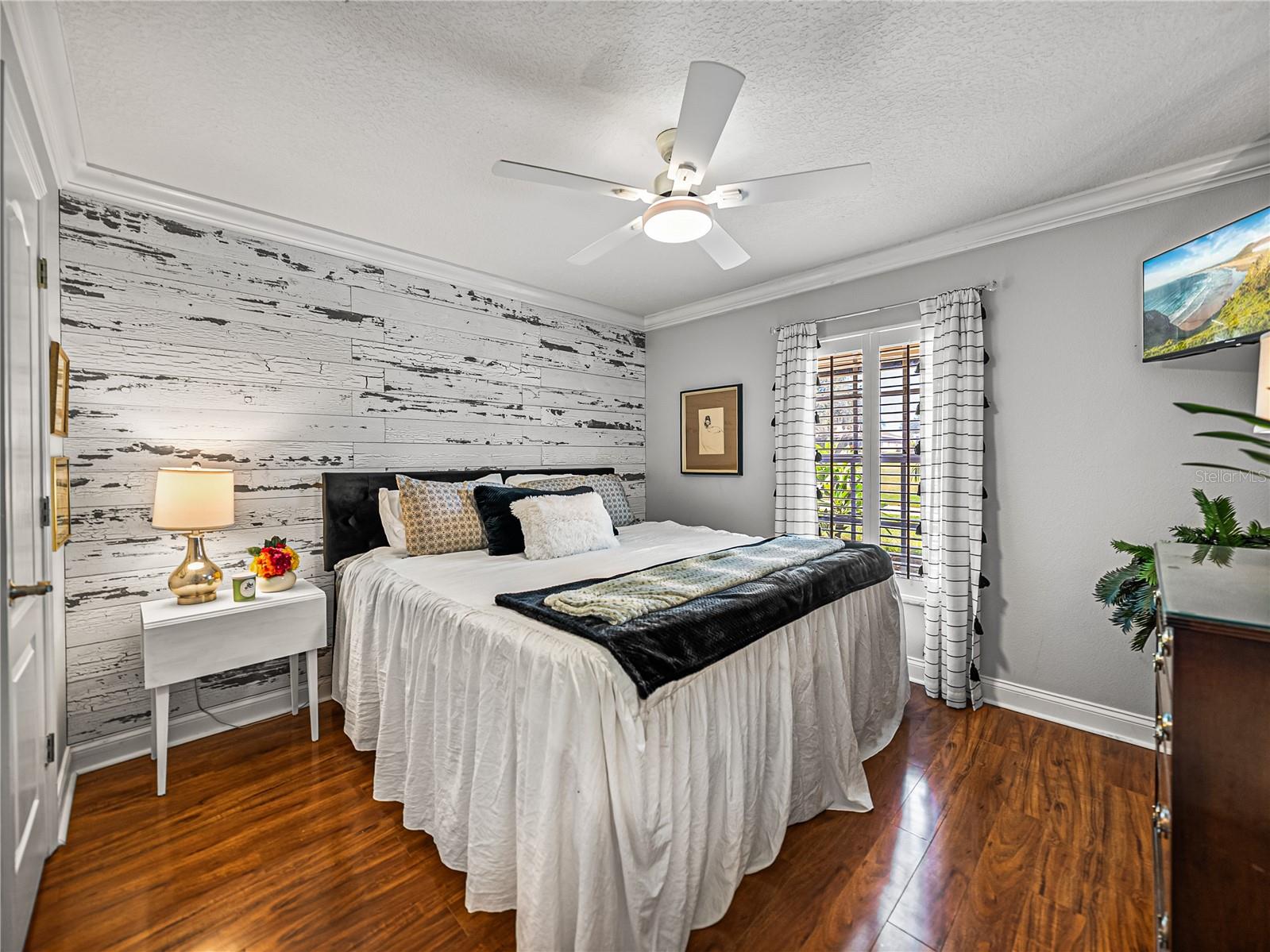 Third Bedroom with Wood Accent Wall