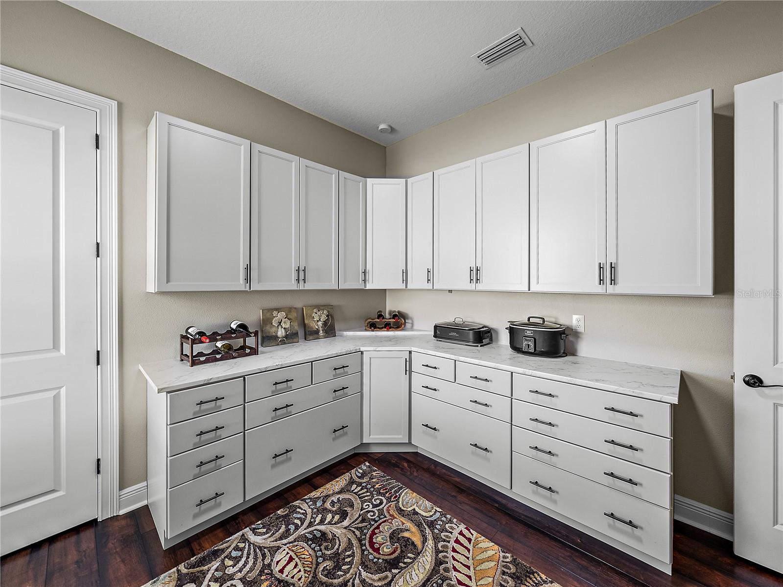 Guest room used as butler pantry