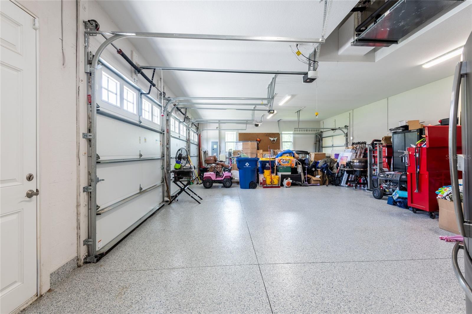 Spacious 3 car garage.