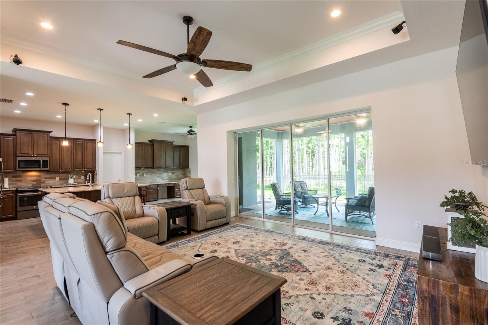 New ceiling fans and lighting in the main areas.