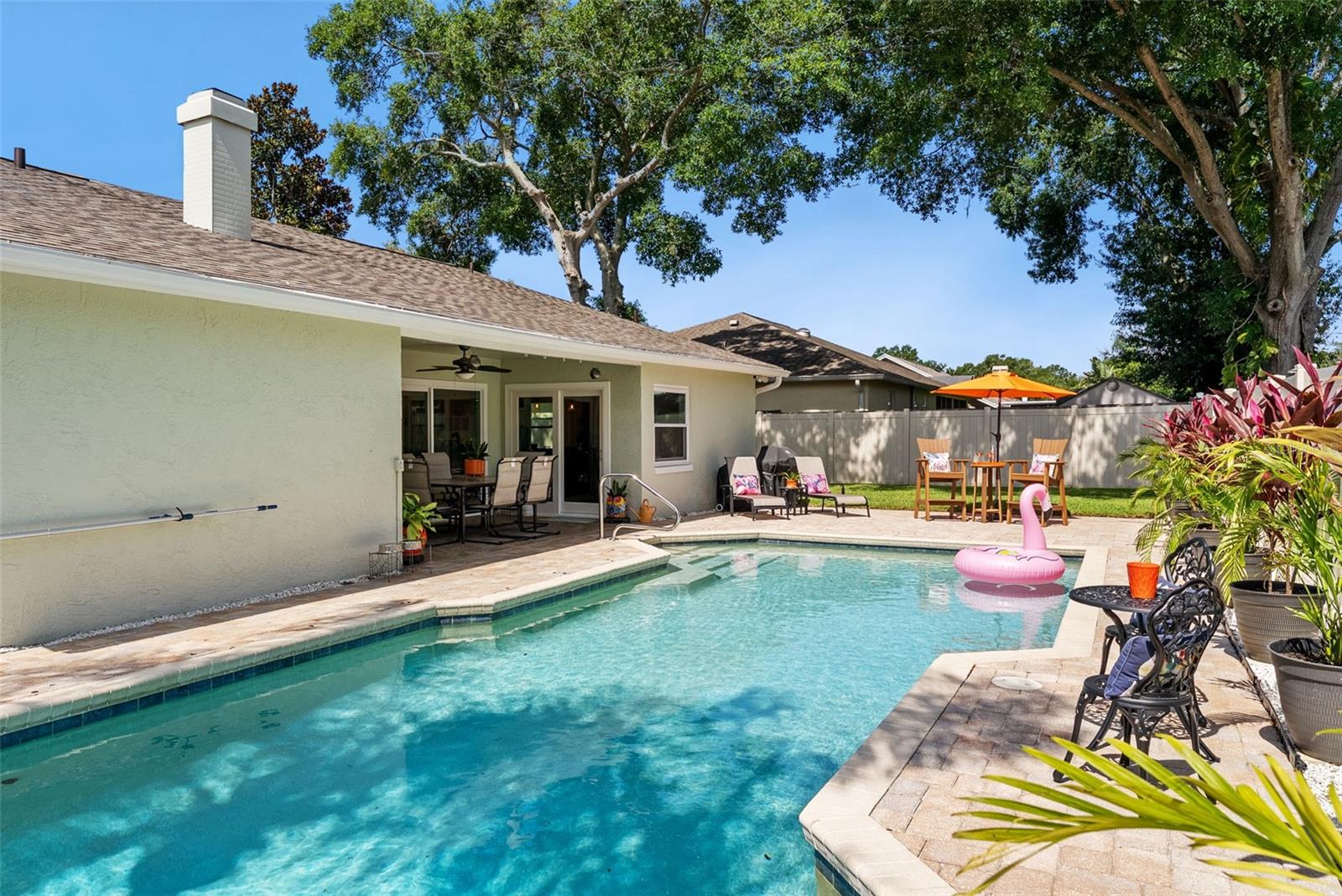 Exterior backyard of home