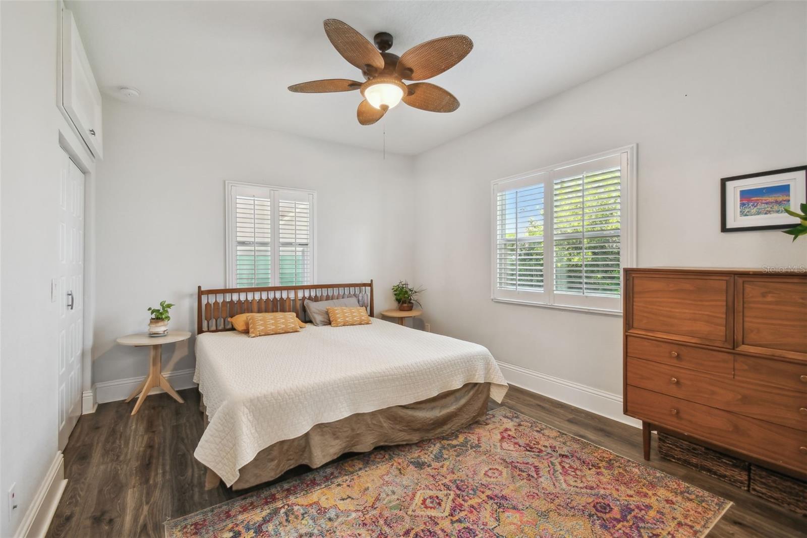 Spacious master suite with plenty of closet space - look for the super secret closet spaces up high in all the bedrooms.