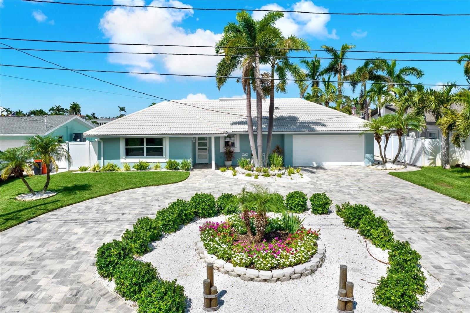 Large Circular Paver Driveway