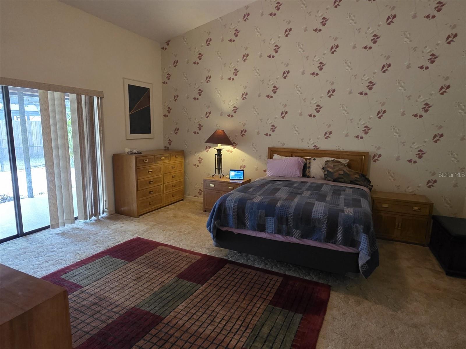 Master Bedroom with sliding doors to Patio