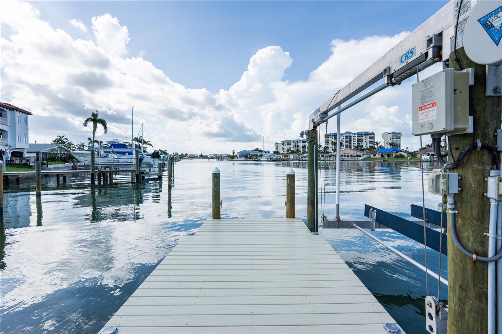 Perfect spot for morning coffee while watching the boats and dolphins pass by.