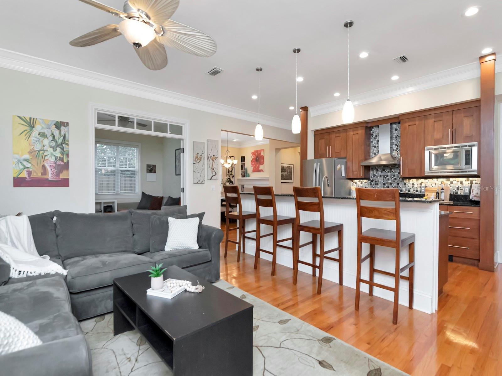 Family Room open to Kitchen.