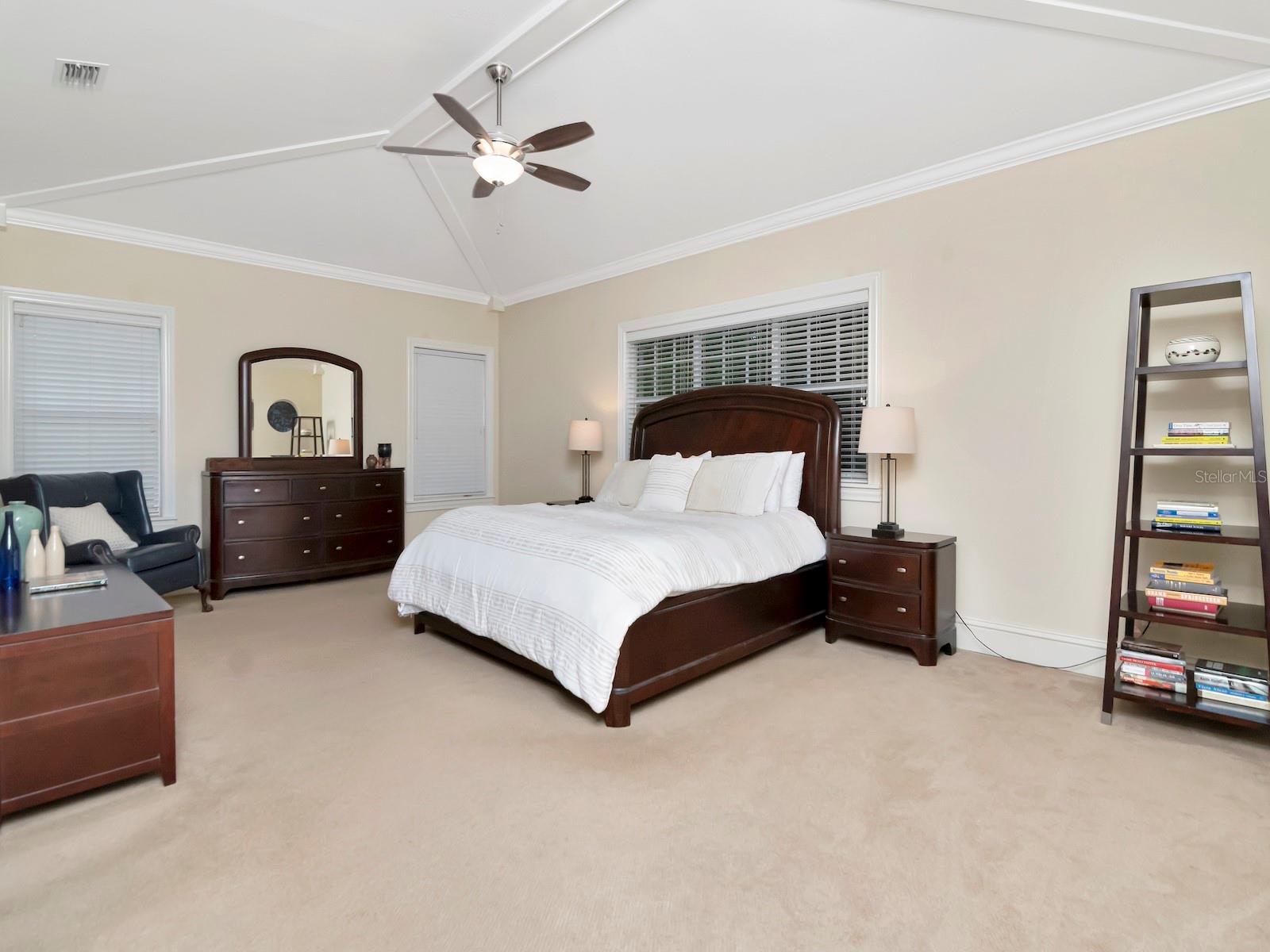 Primary Bedroom Suite with great Walk in Closet and adjacent Office.