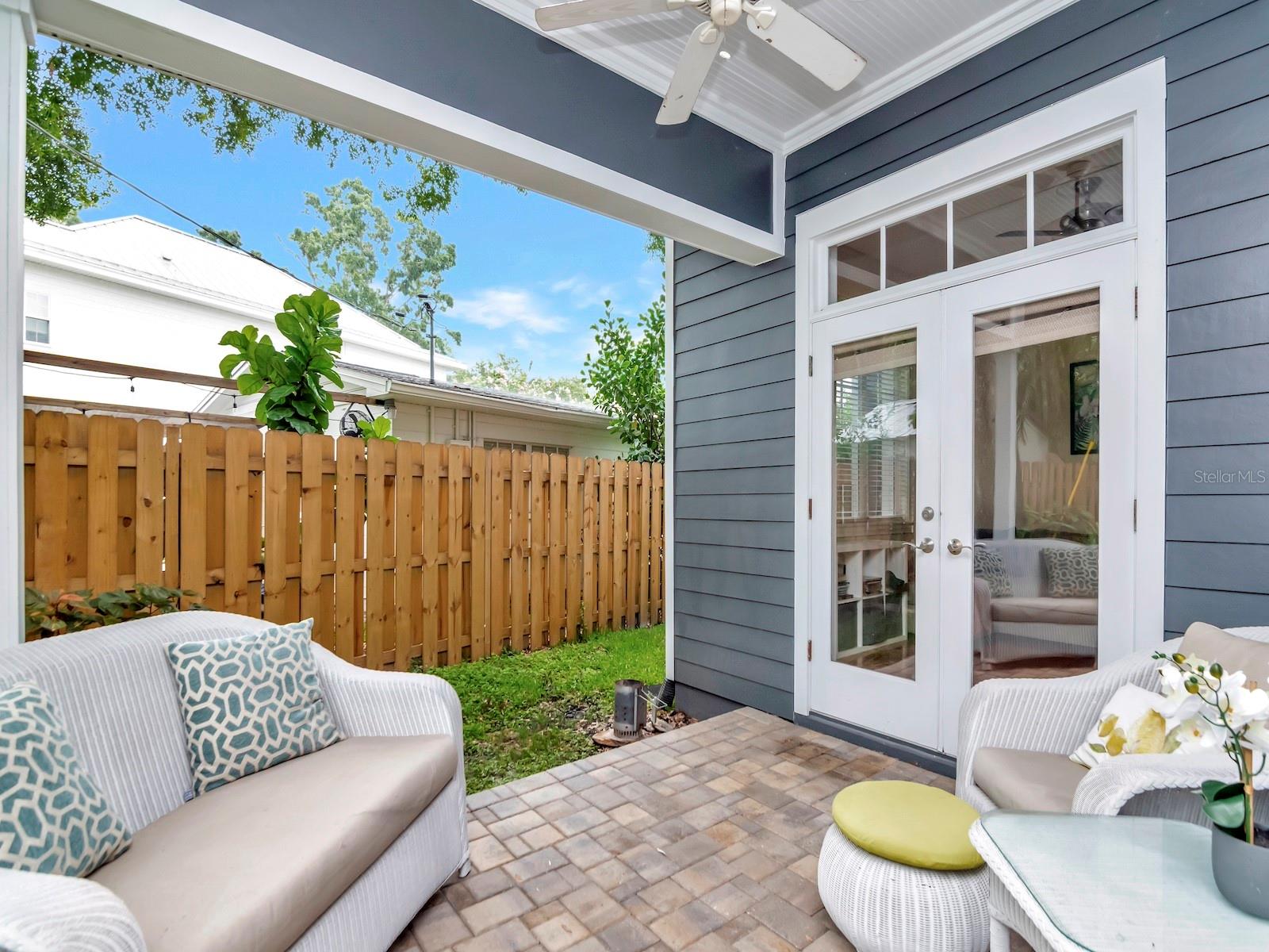 Back patio also accessible through Flex Space.