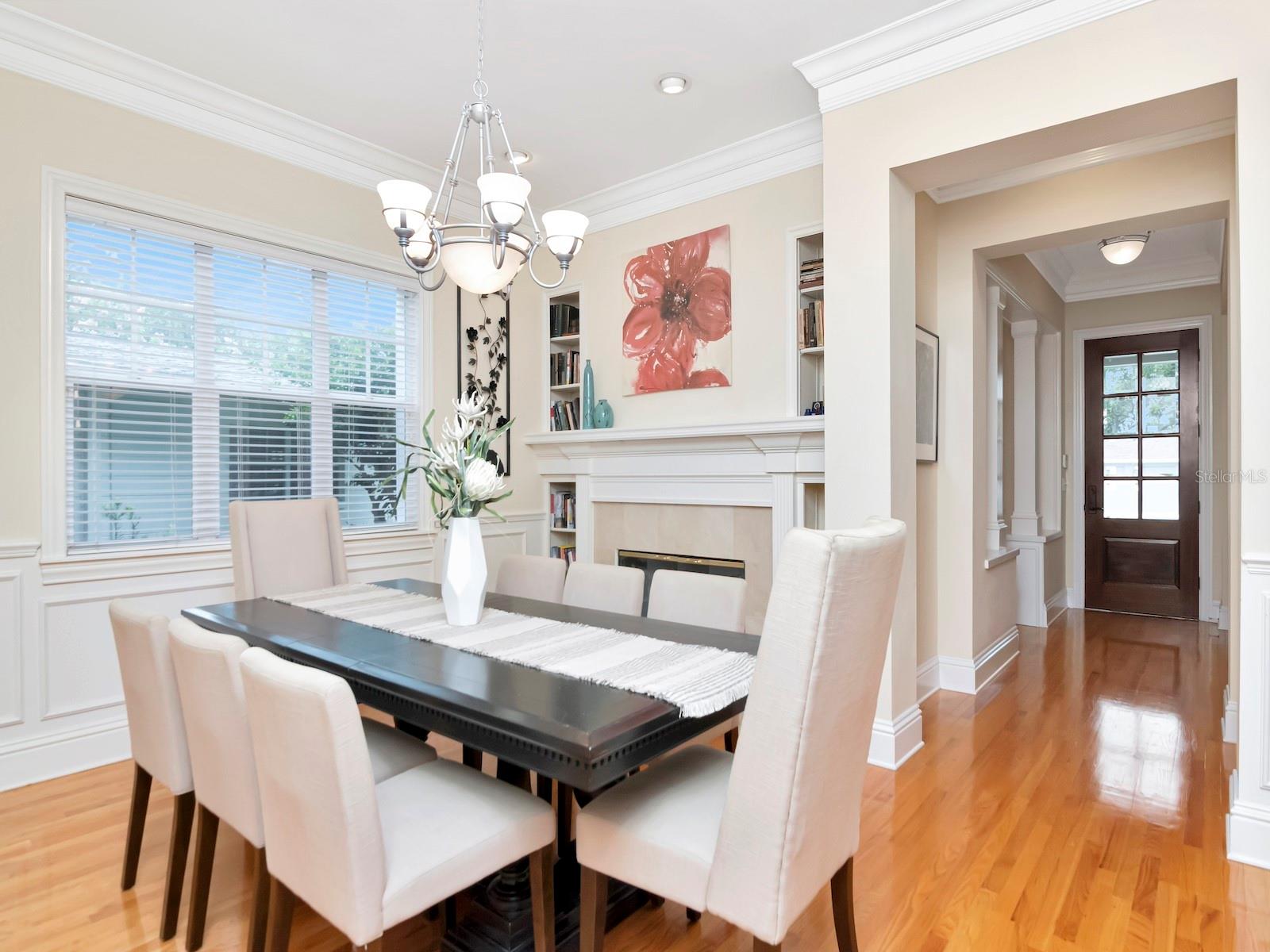 Dining Room with Firplace.