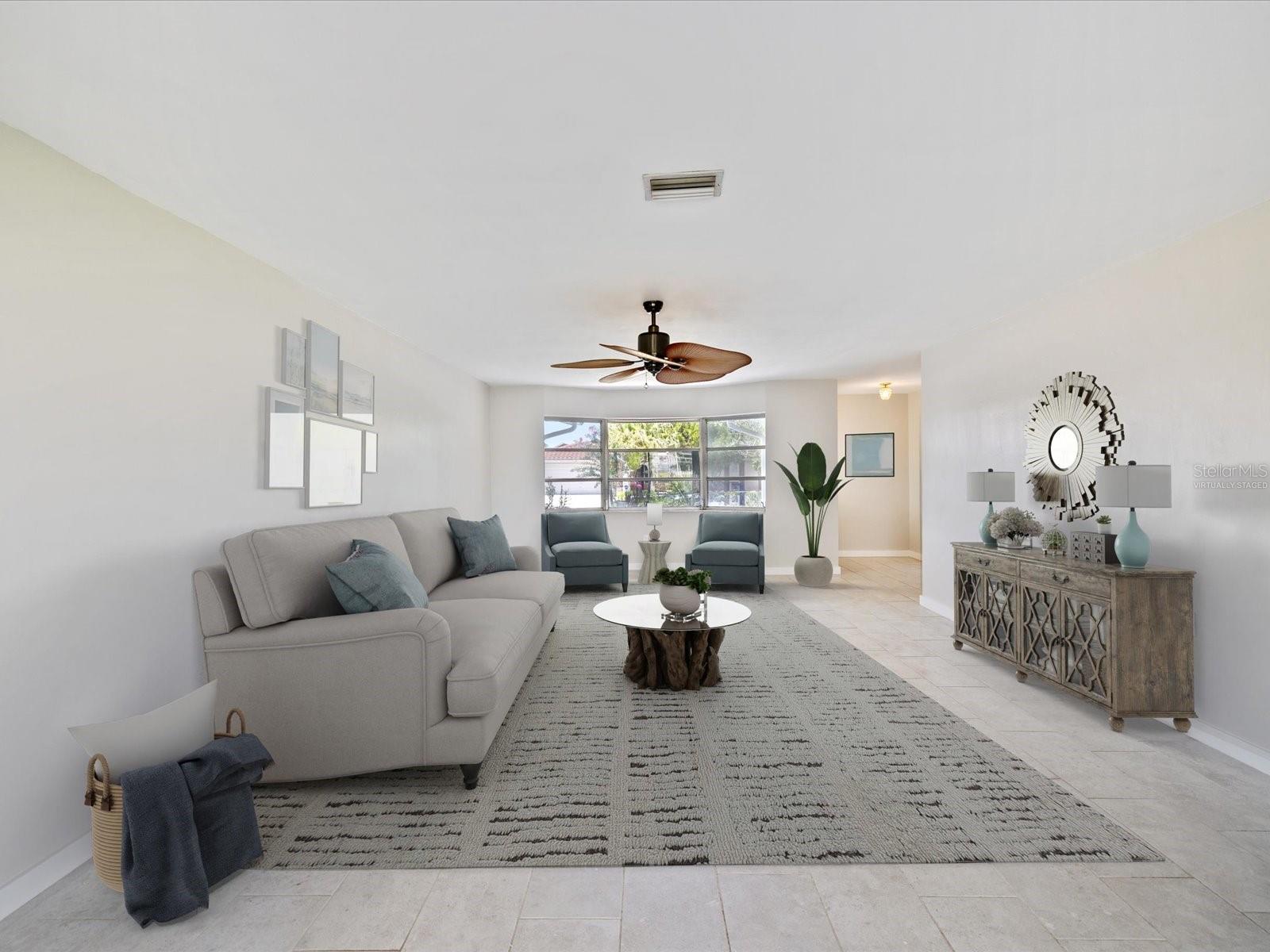 Virtually Staged Living room