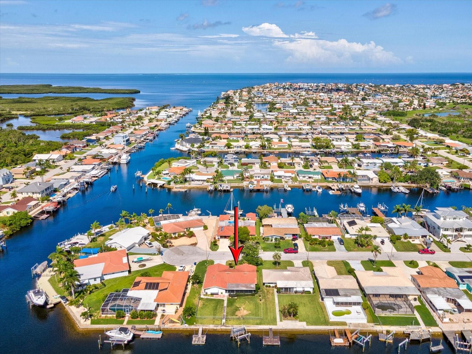 aerial to open water