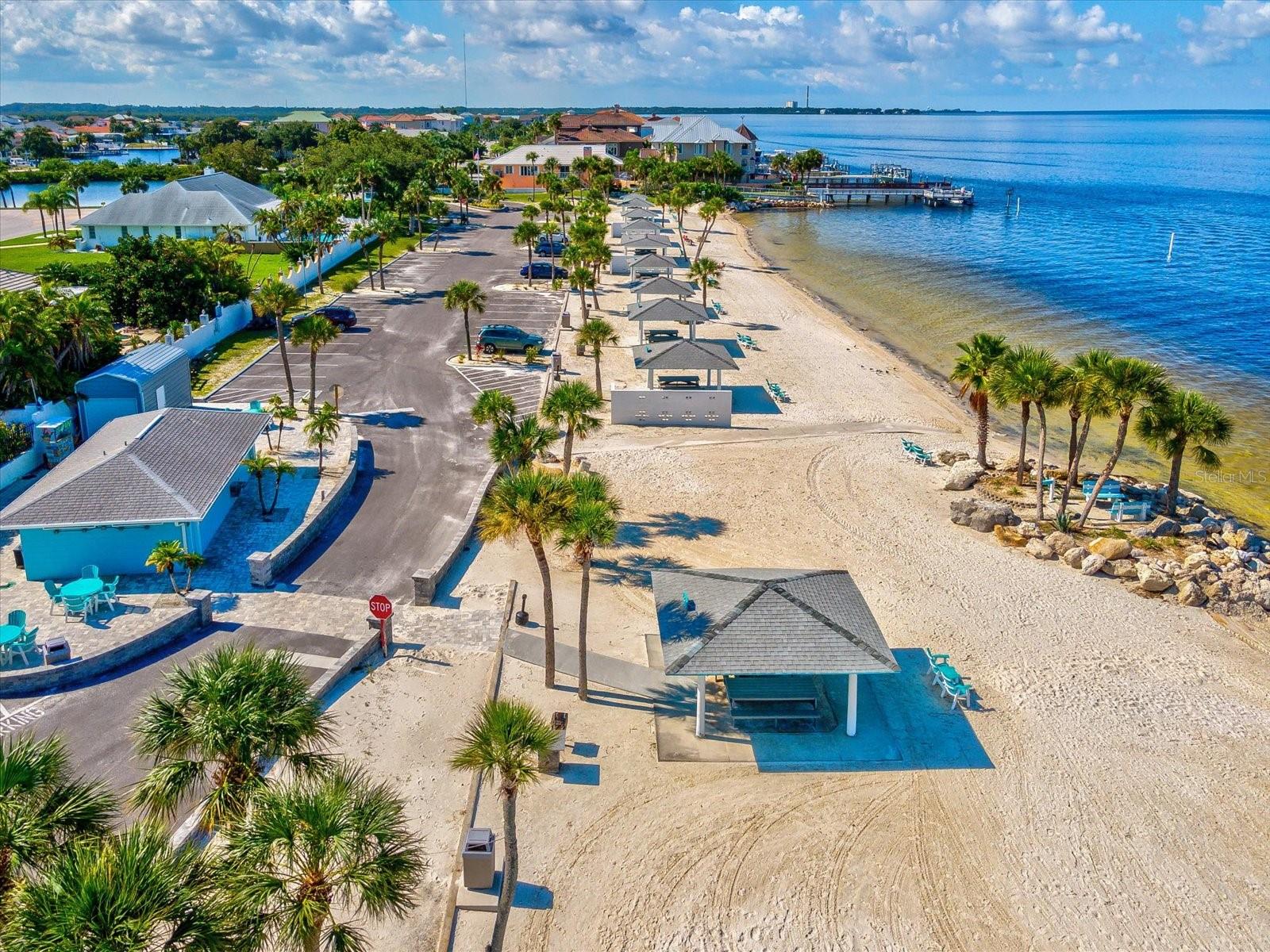 aerial of Private beach