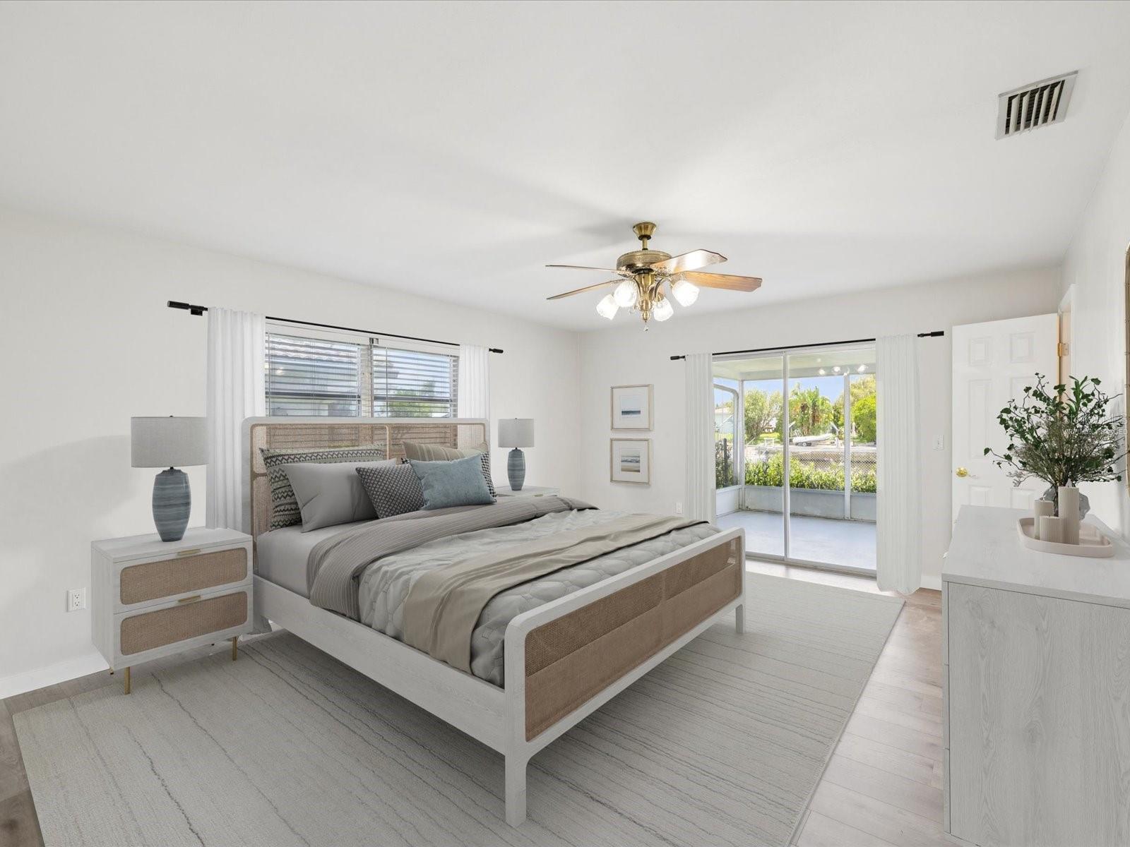 Virtually Staged Primary Bedroom