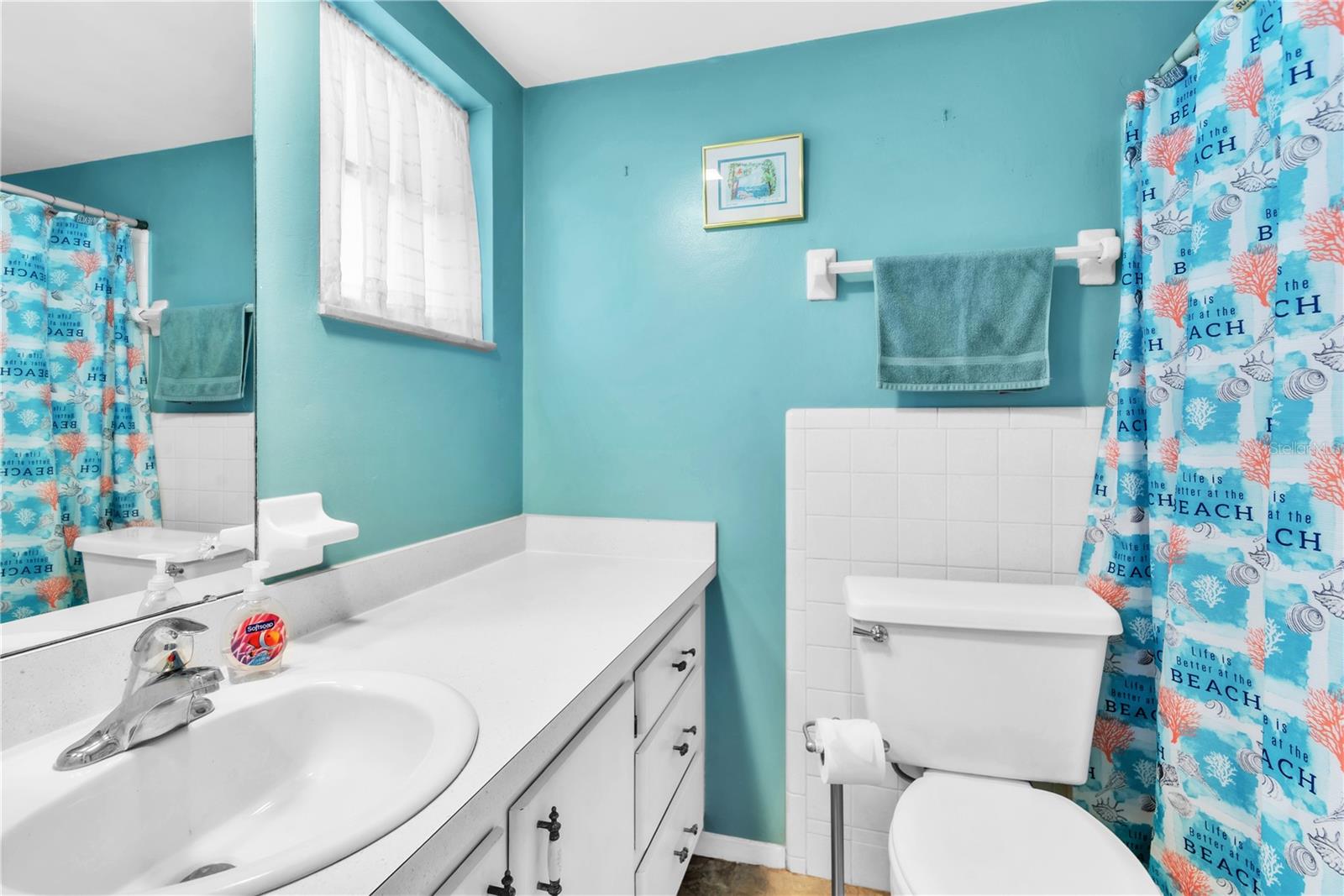 primary bath with walk in stall shower