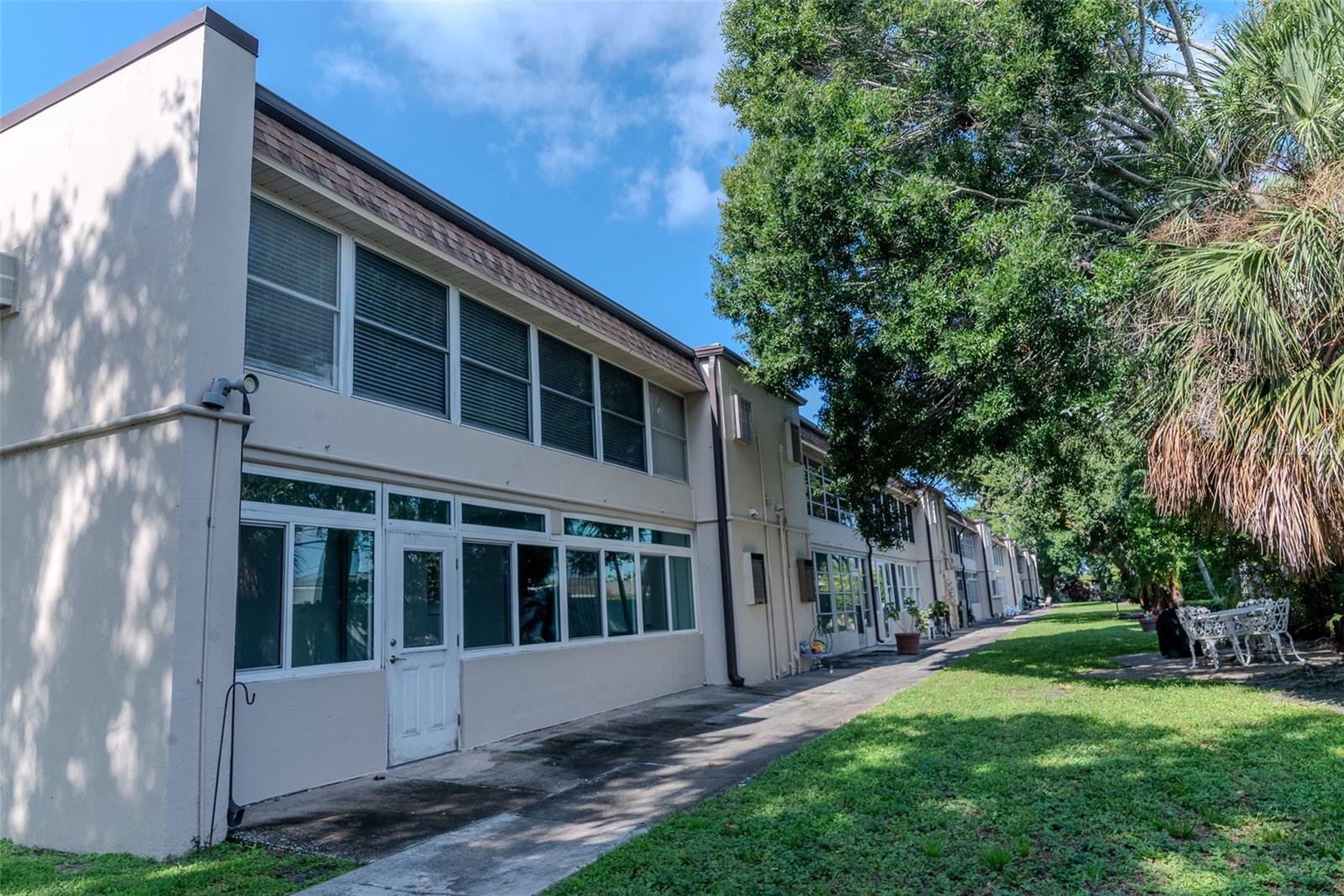 back of the building and unit