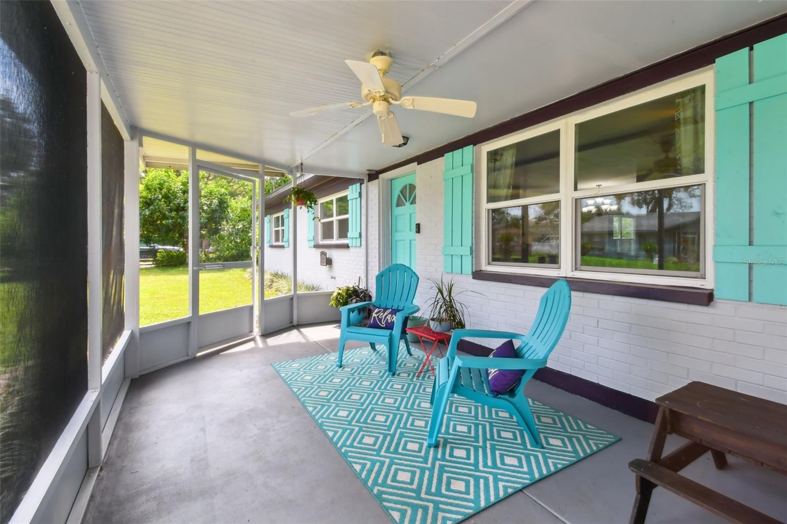 Screened front porch