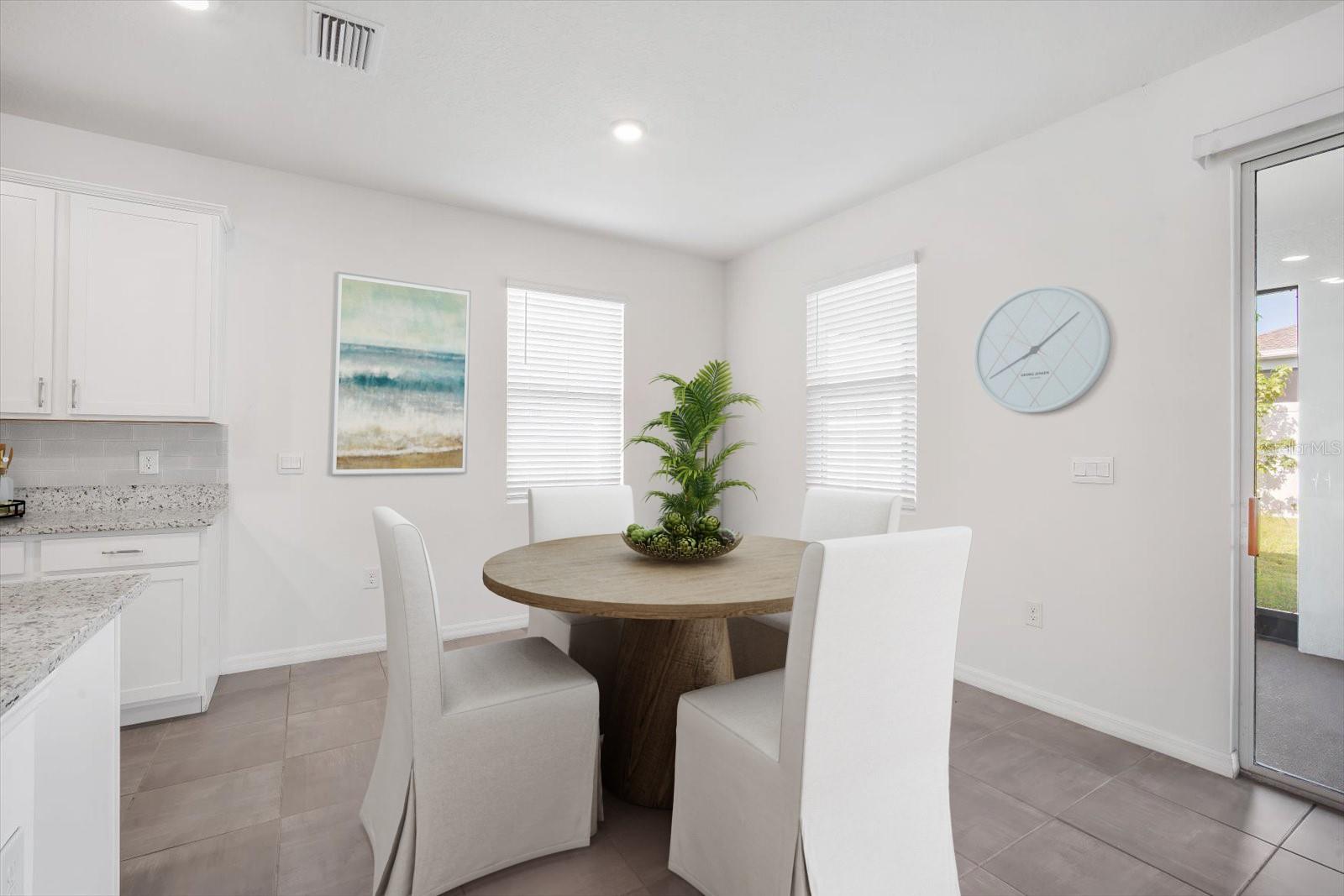 Staged Dining Area