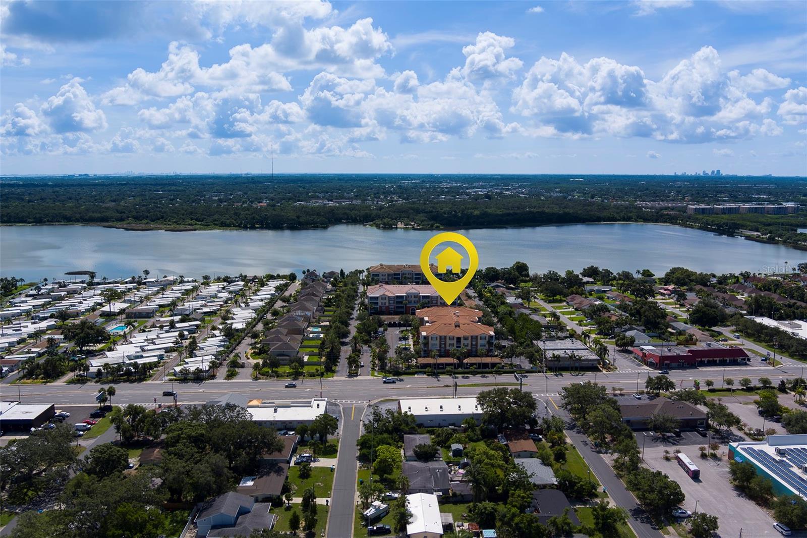Lake Seminole to the East