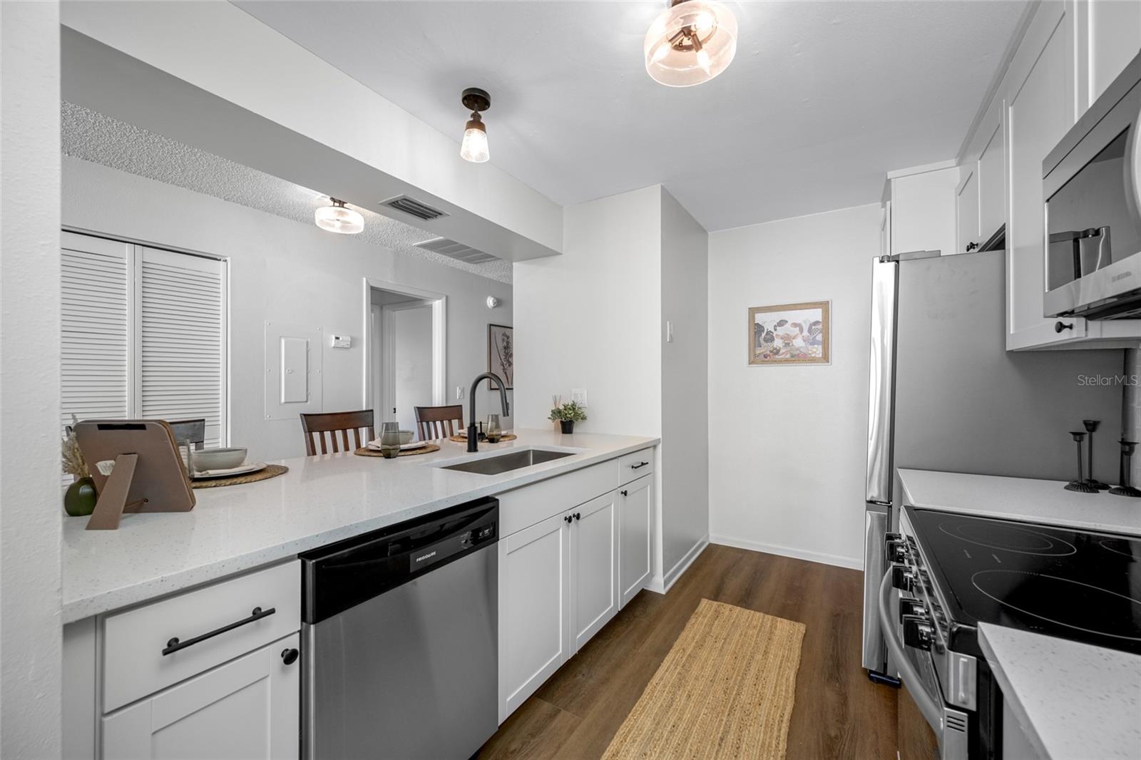New Cabinetry with Quartz Countertops