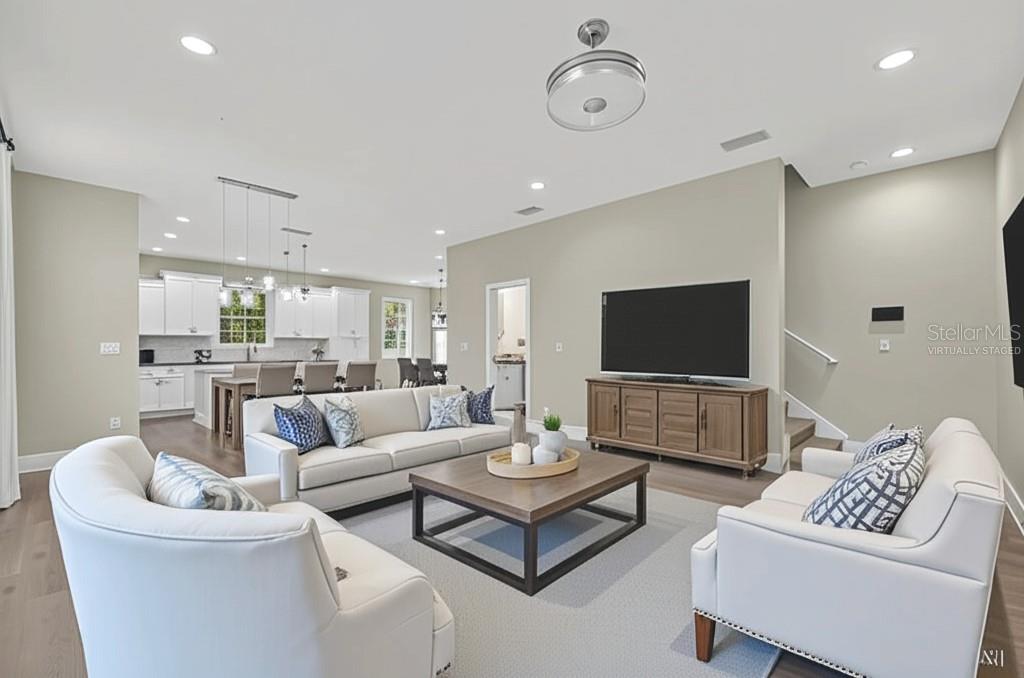 Virtually staged living room