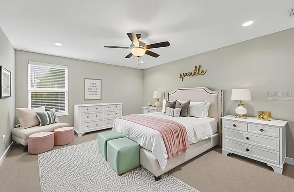 Virtually staged Bedroom 2