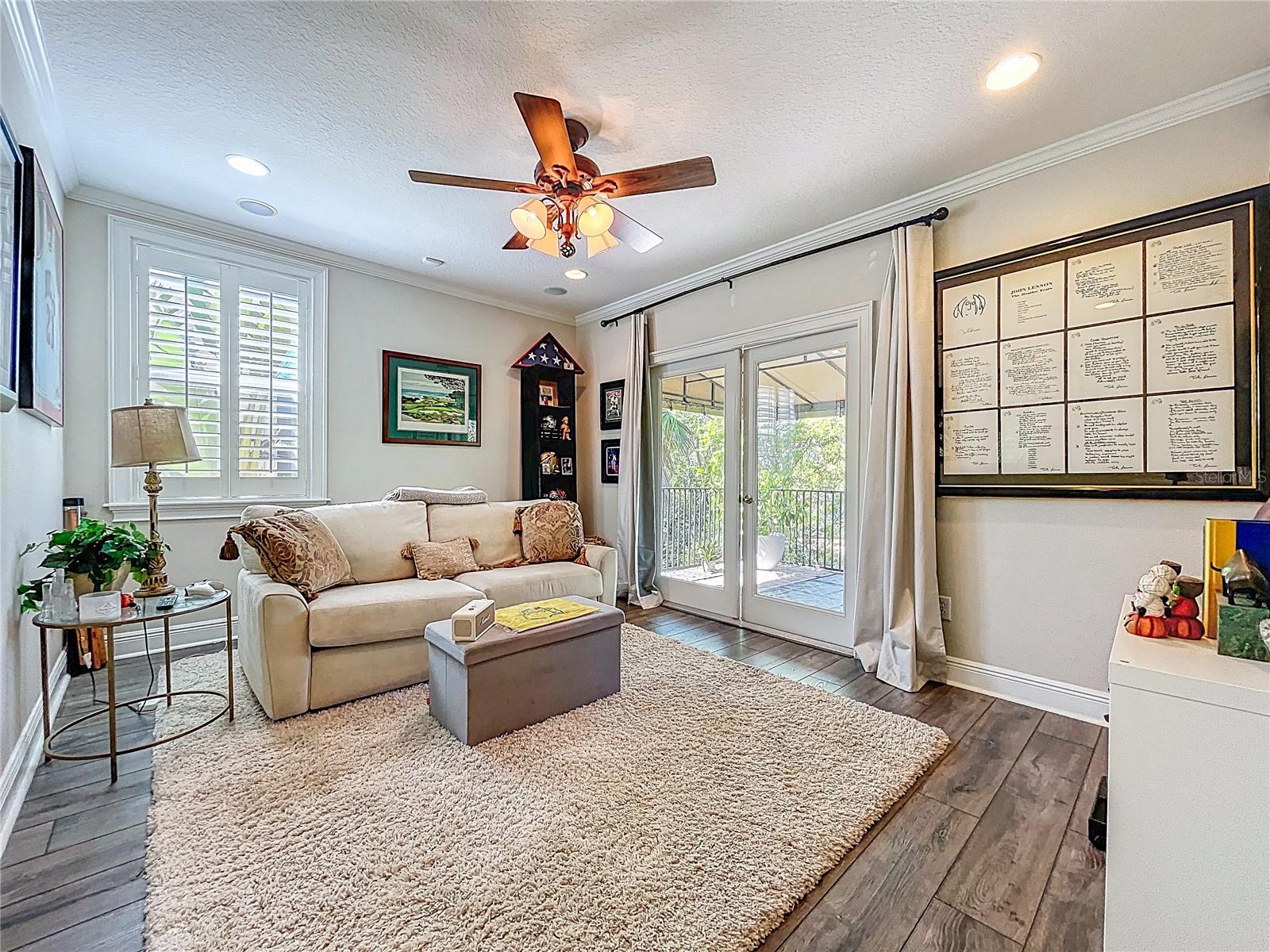 2nd bedroom leads to a covered outdoor deck.