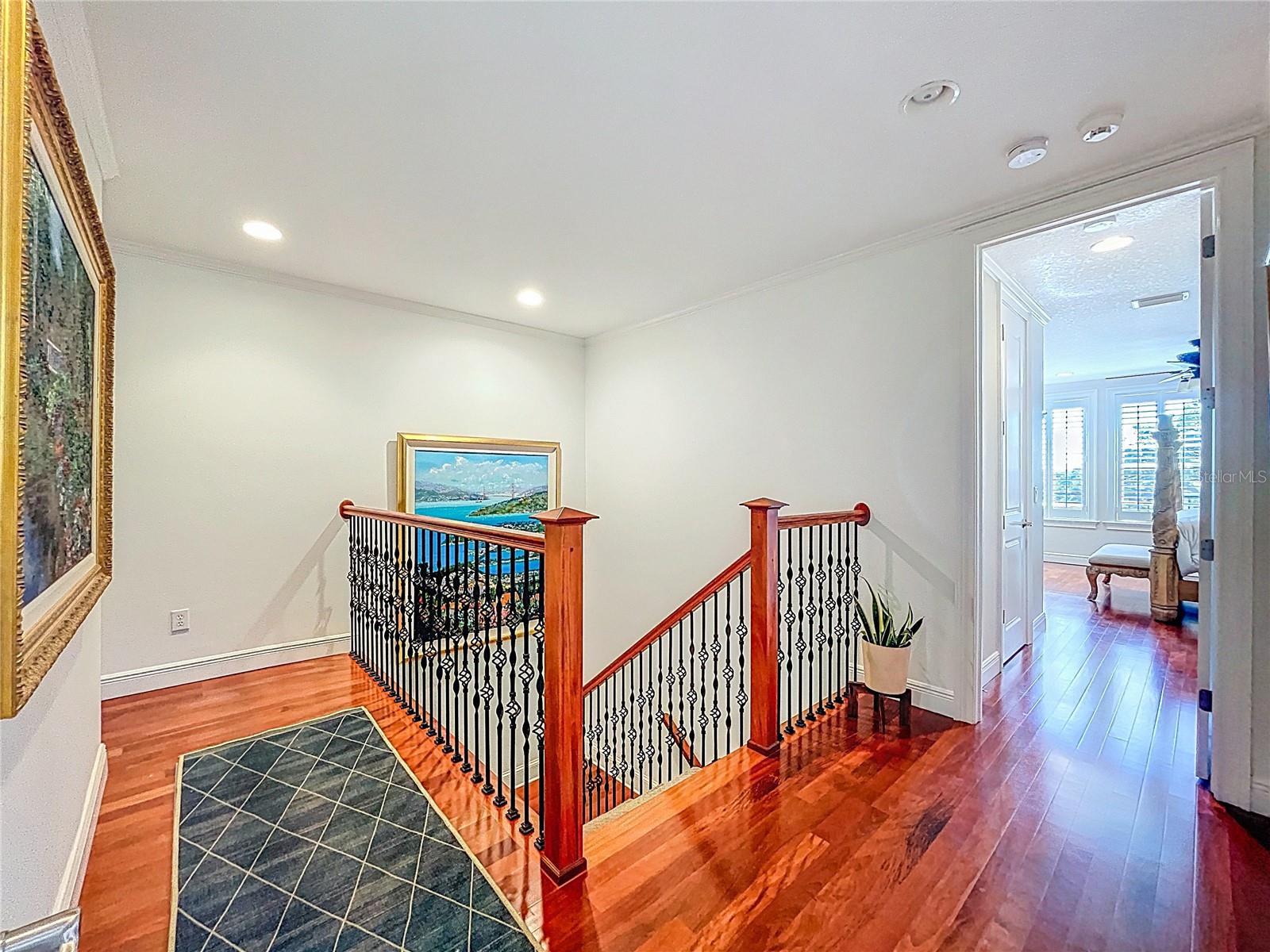 Primary bedroom has great separation from the other two upstairs bedrooms.