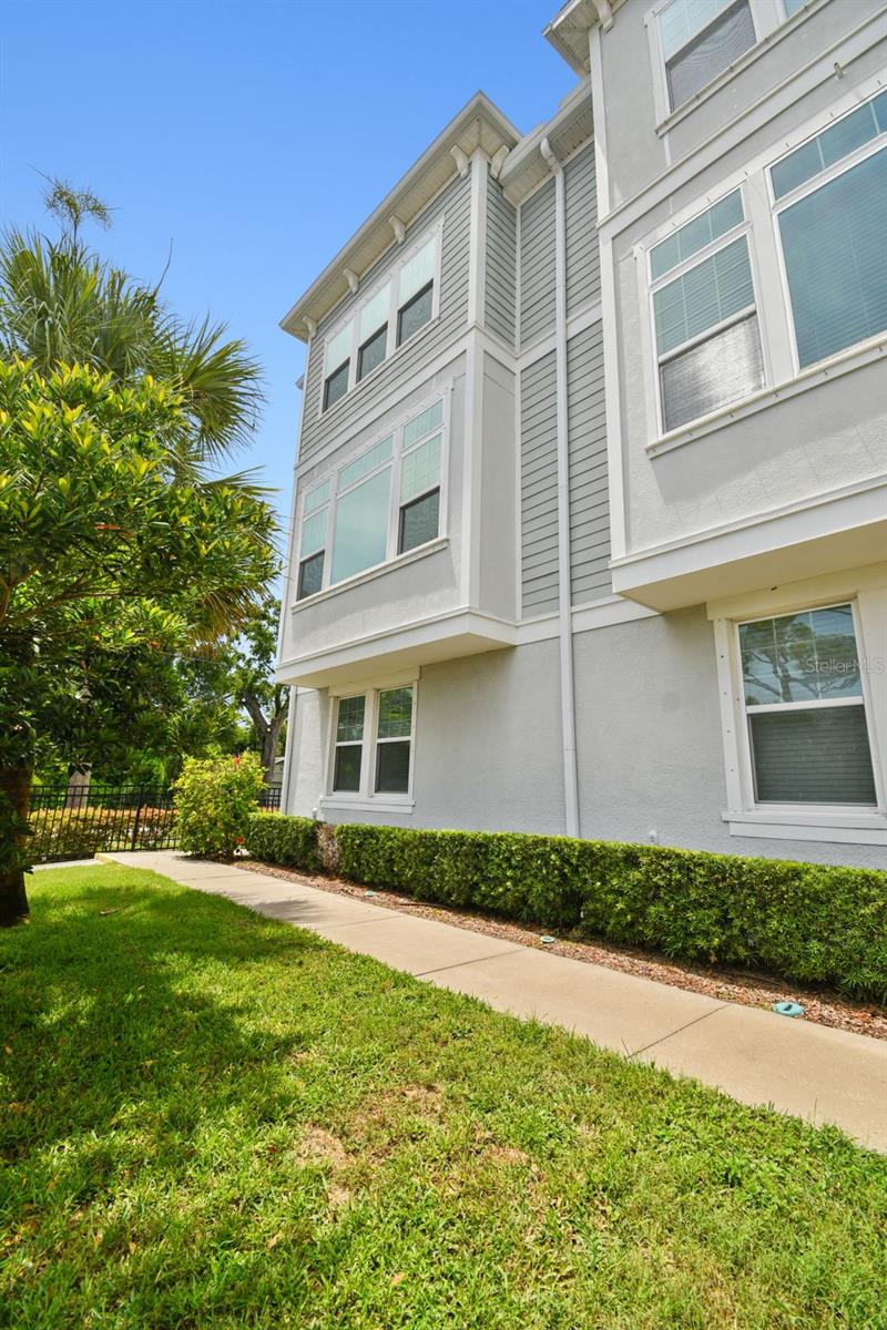 Green space in front of unit