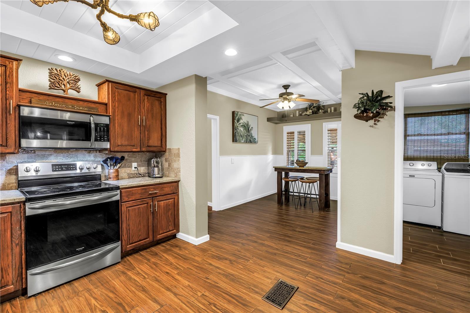Kitchen with dining area  and laundry/utility room