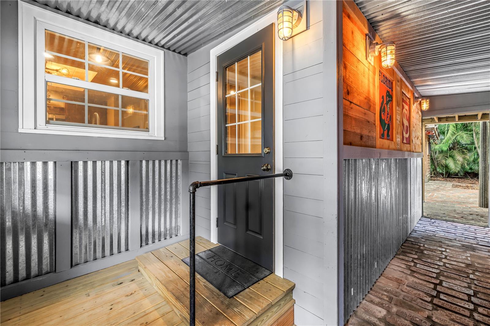 Entry into the kitchen from backyard