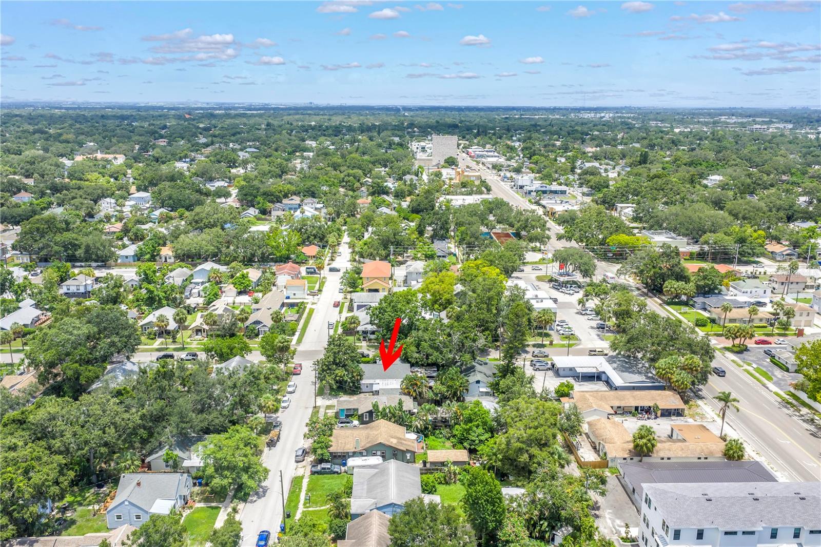 Looking east towards downtown Saint Pete