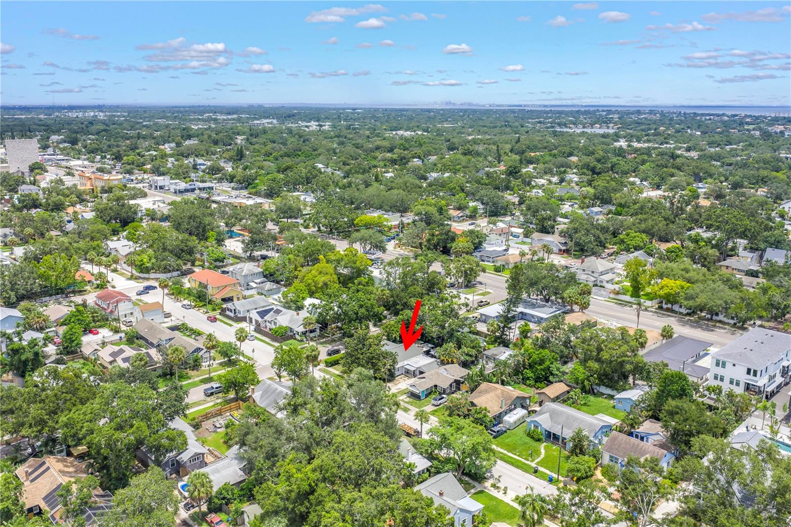 Facing north east. Downtown Tampa in the far top of image