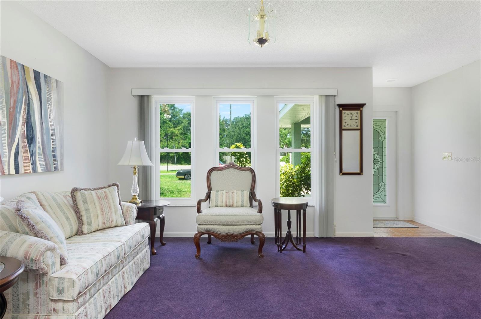 Living Room, Lite and bright, Front door entry.