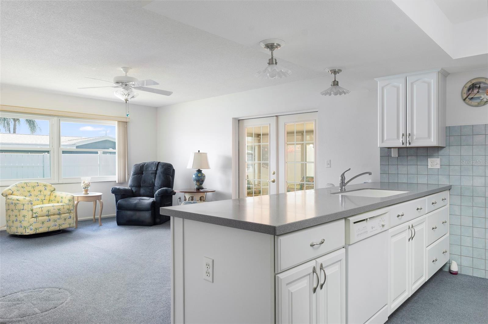 Open Kitchen overlooks the family room and Florida room