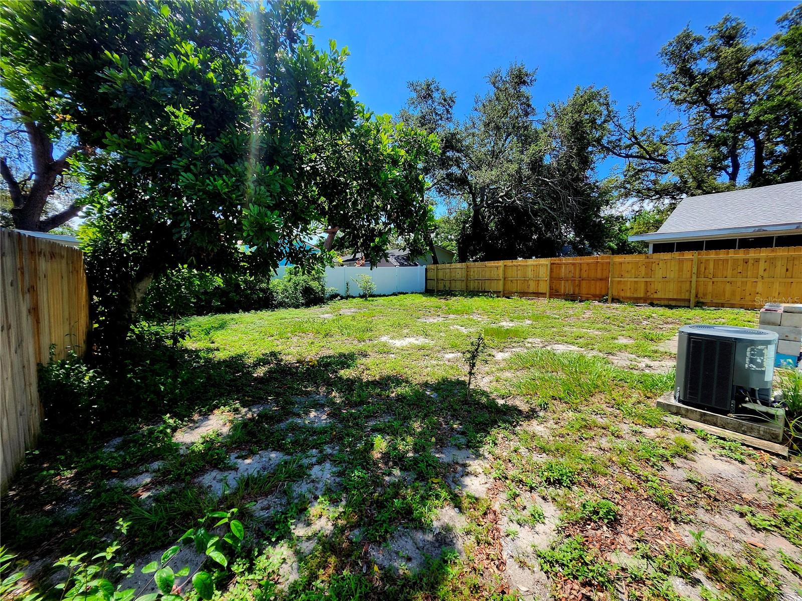 Nice large back yard