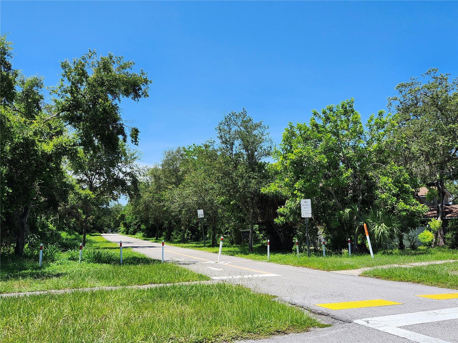 Pinellas Trail across the street for walking or jogging
