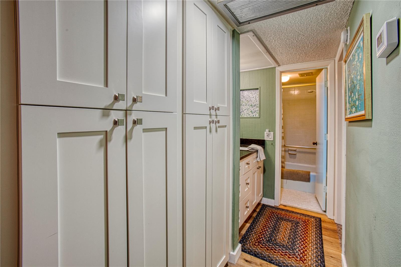 Hallway and storage closets