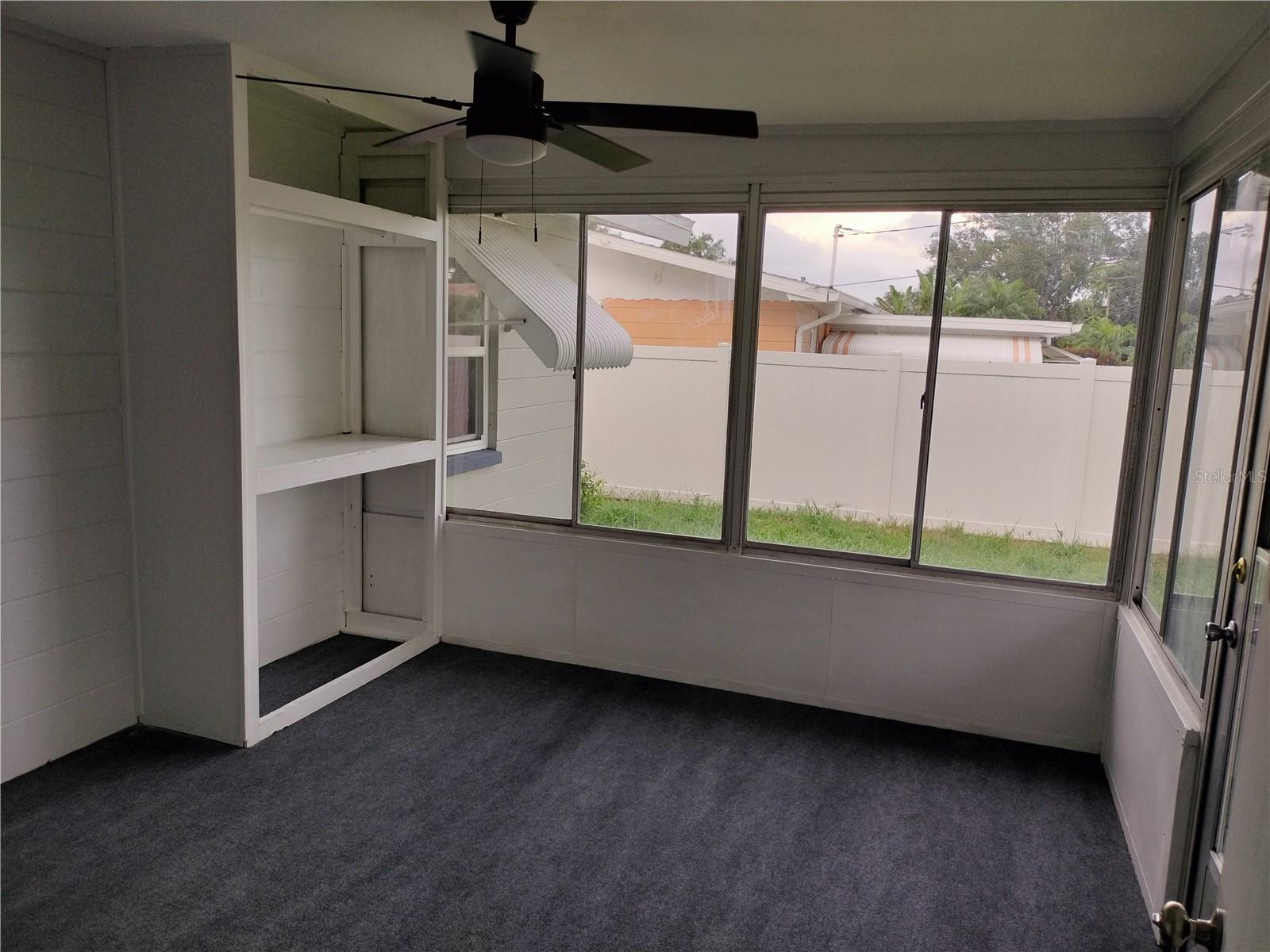 Enclosed back patio