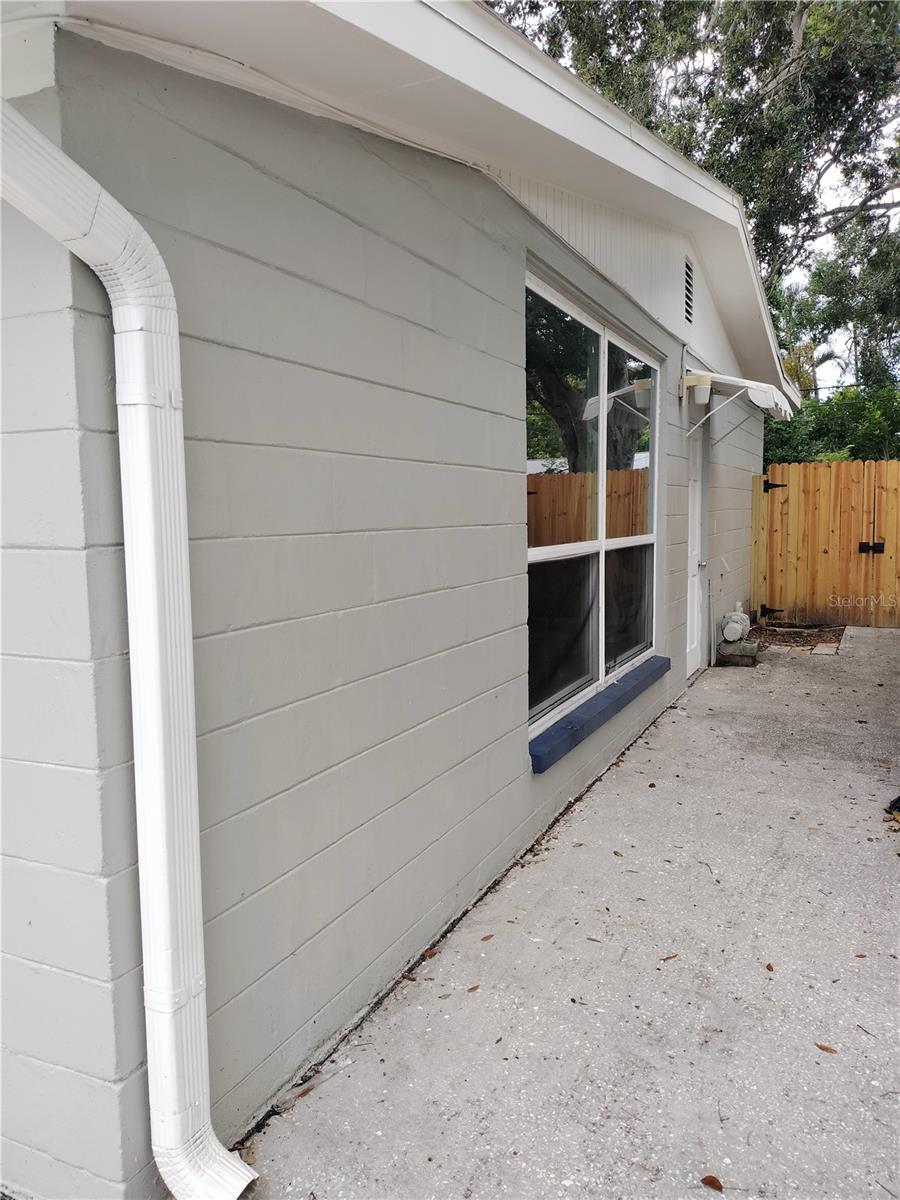 West side of house
