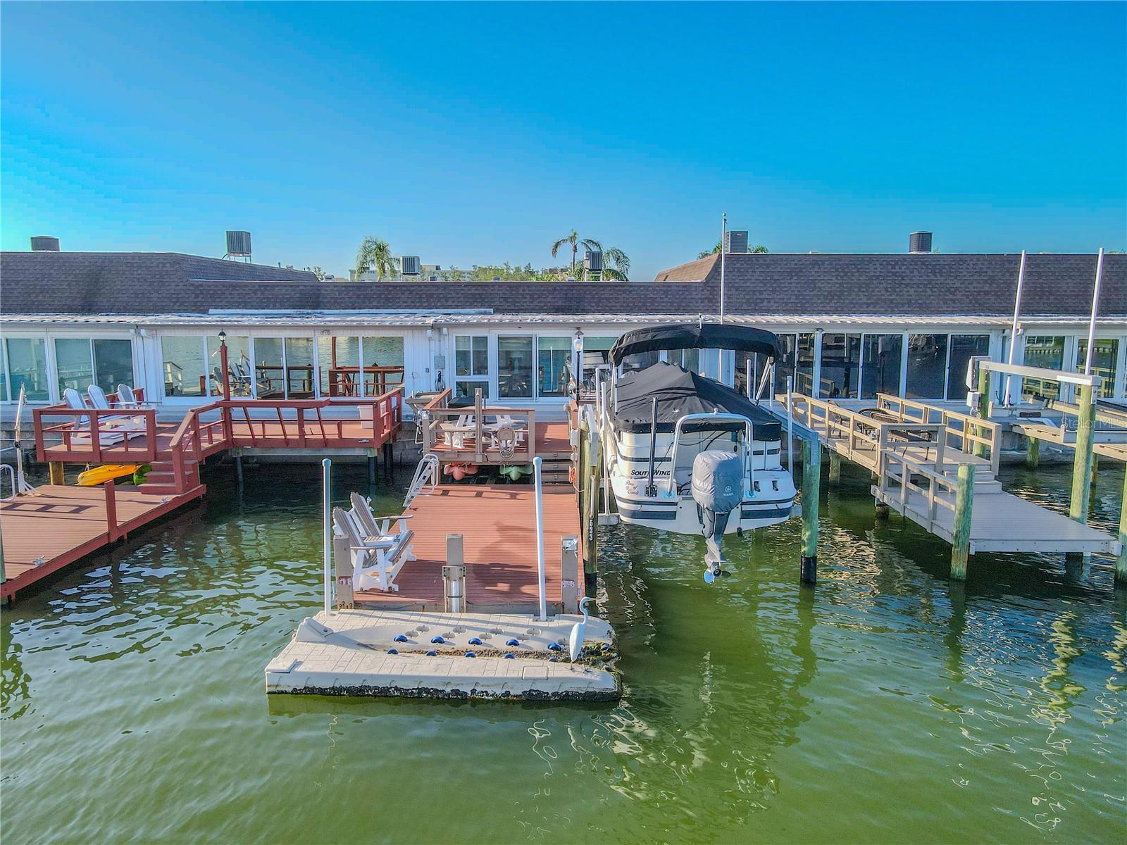 Rear view of dock