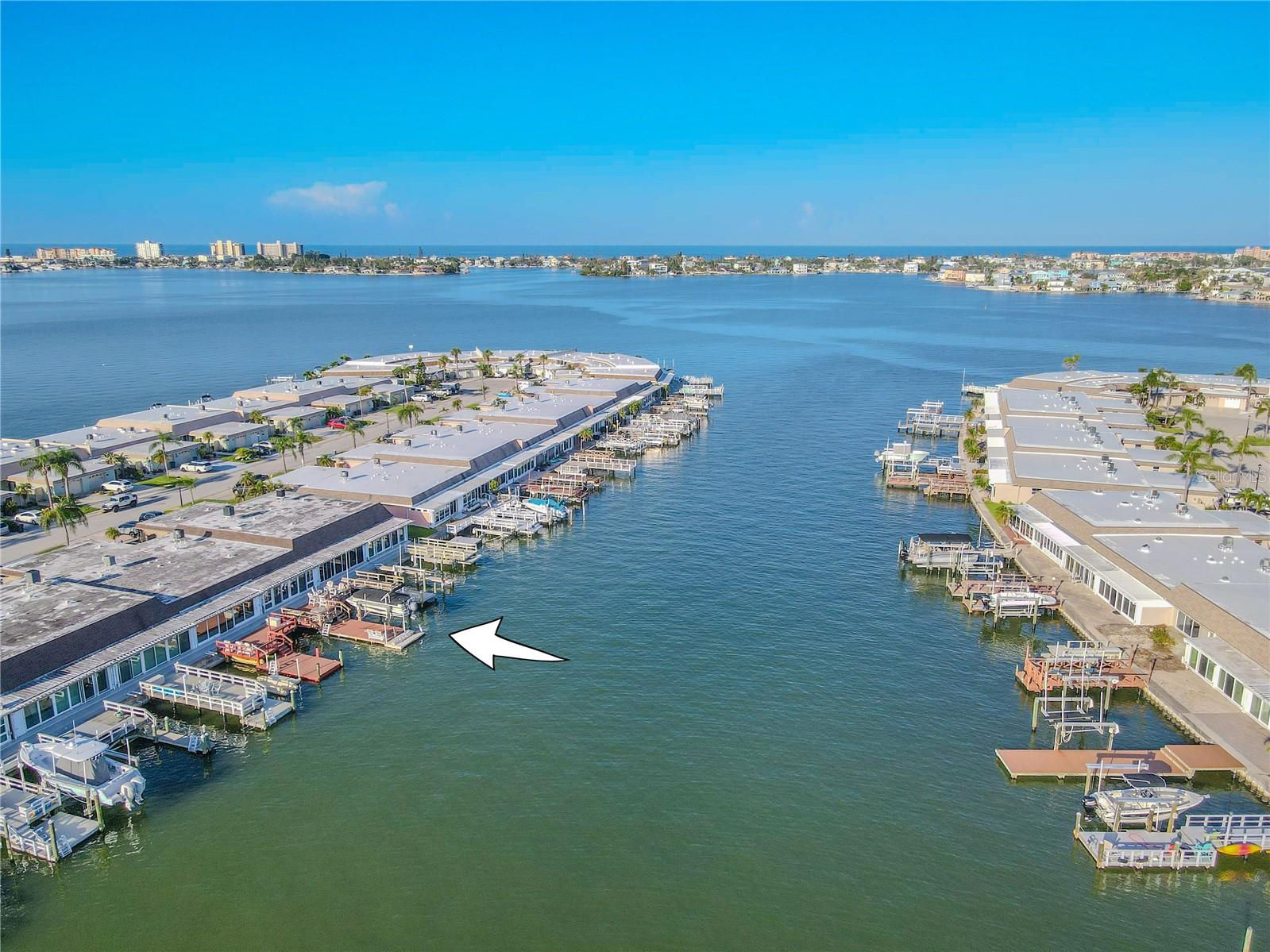 Channel is filled with active sealife with dolphins and manatees on a regular basis
