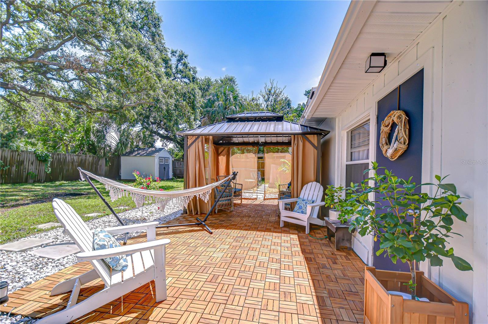 Newly added wood patio!