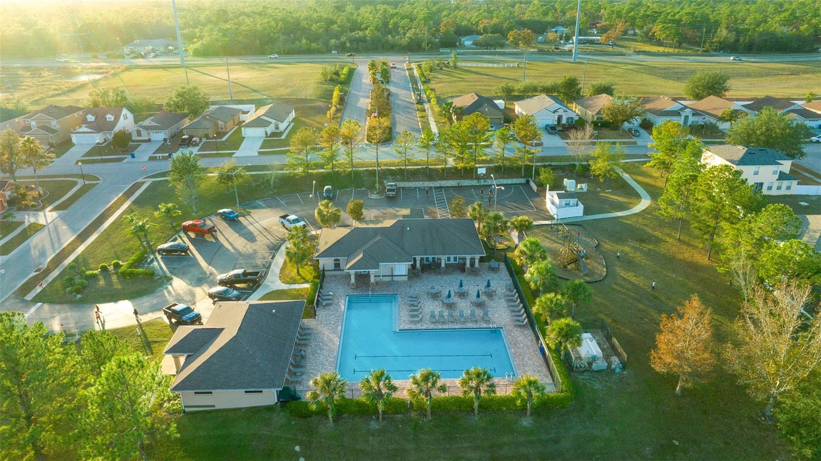 “Sunny days, poolside.”