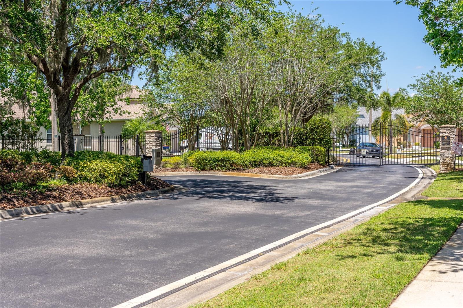 One of 3 Gated entrances to Wrencrest