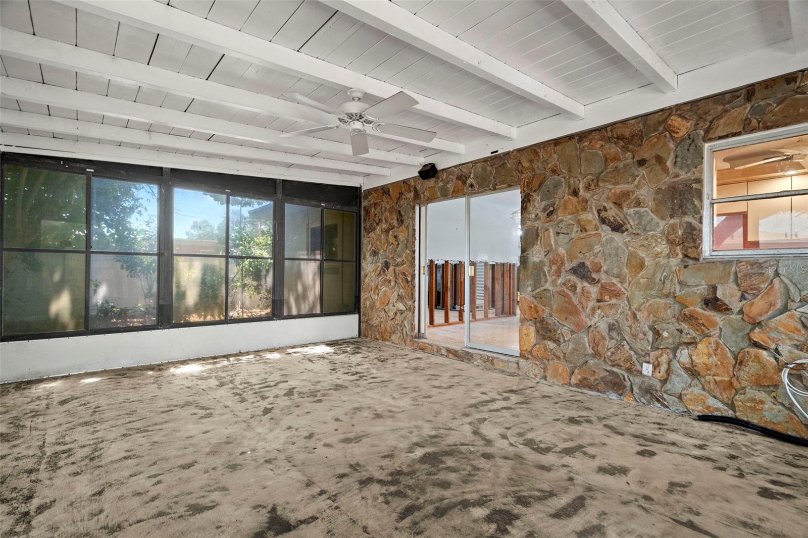 Screened in back porch