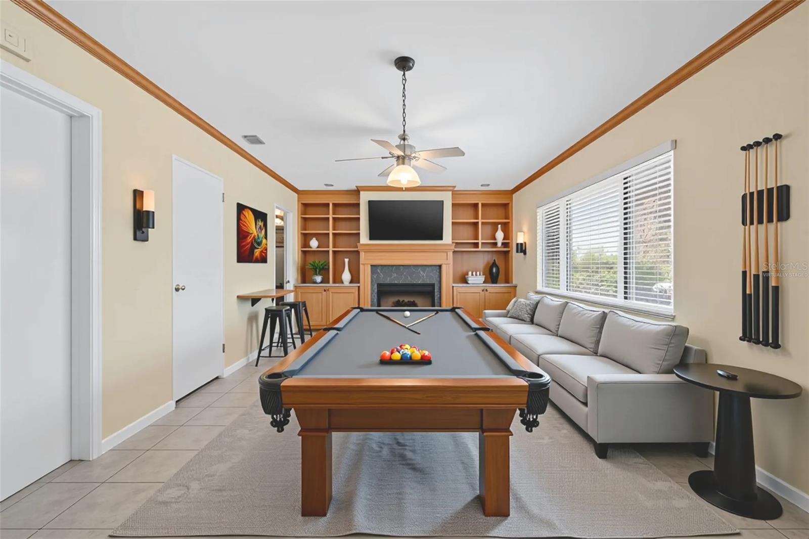 Family room /game room virtually staged