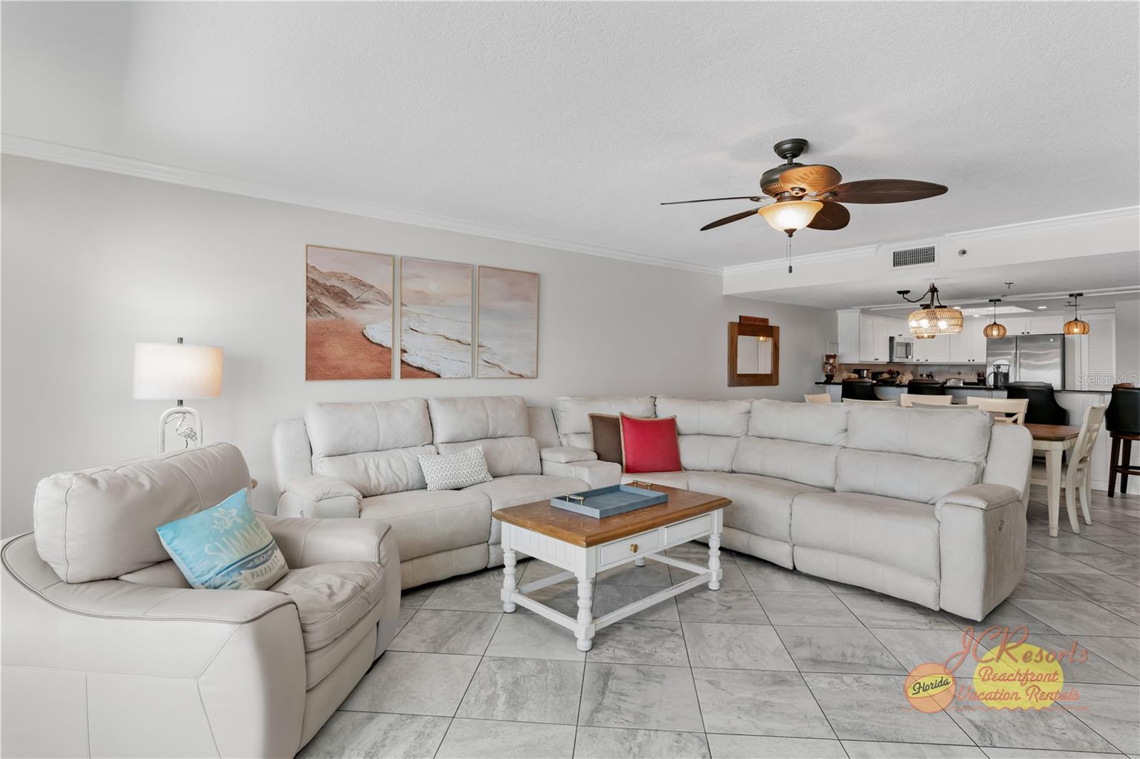 Living area has room for everyone to get comfortable