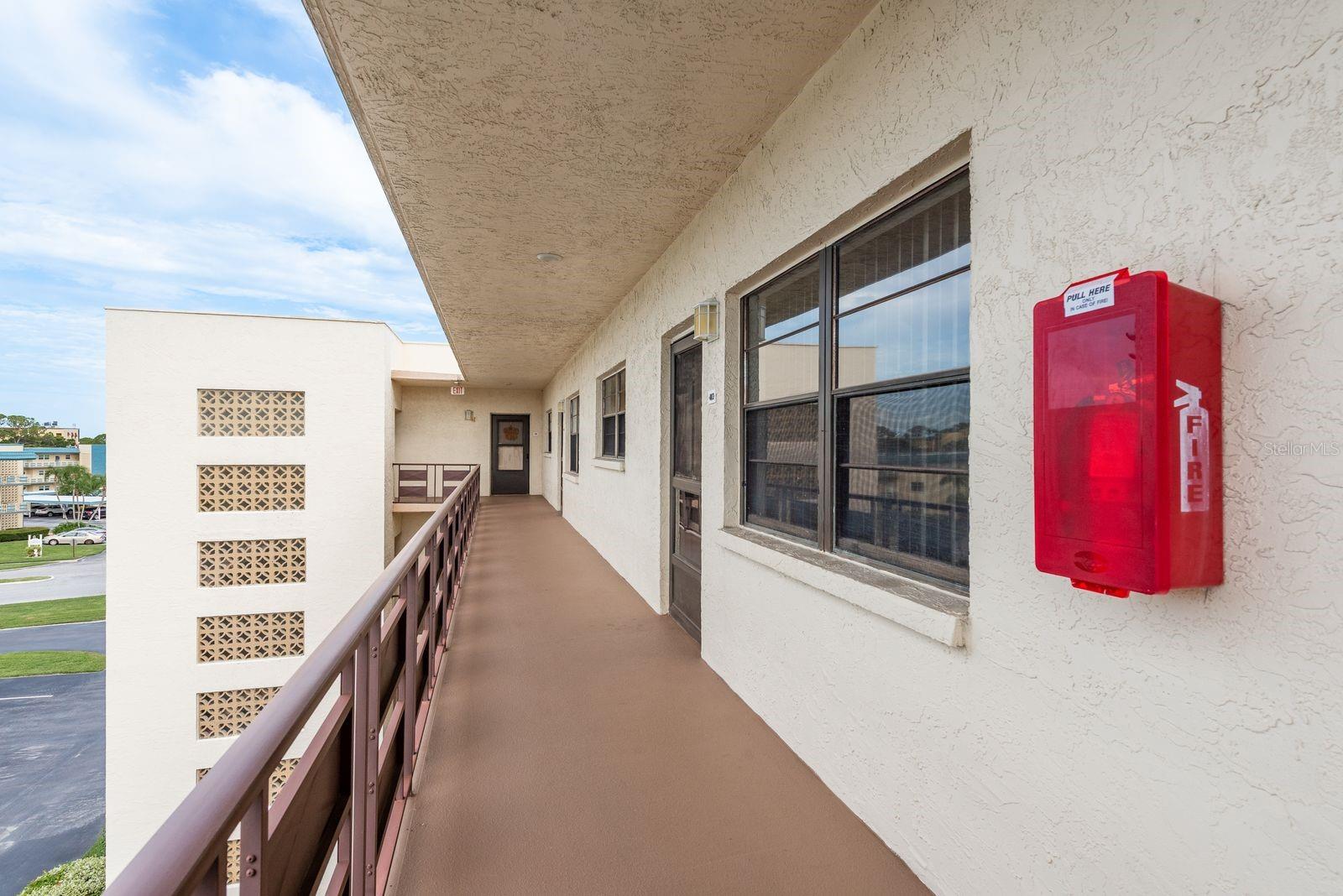 Entrance to unit
