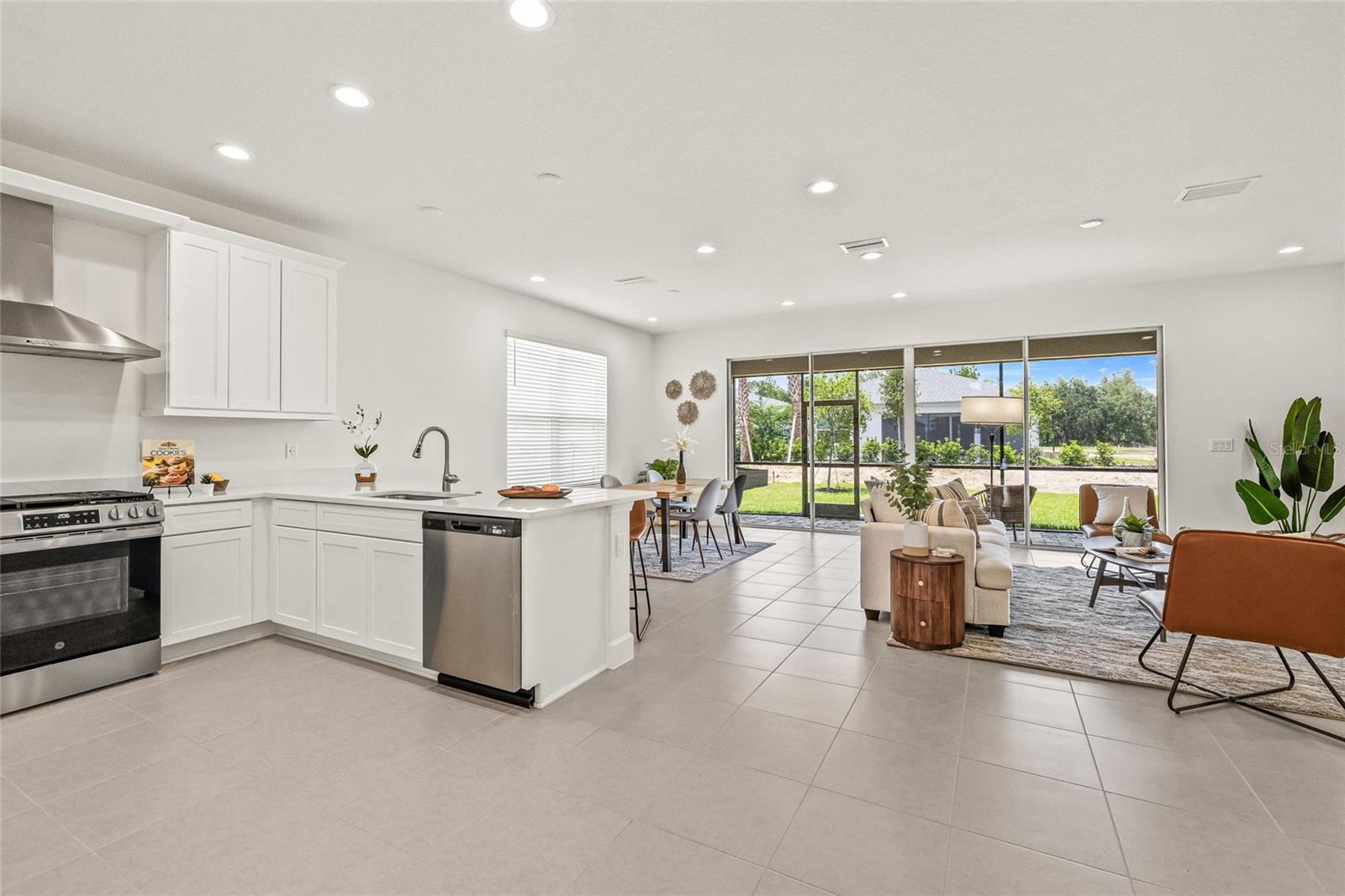 Kitchen/Dining/Living