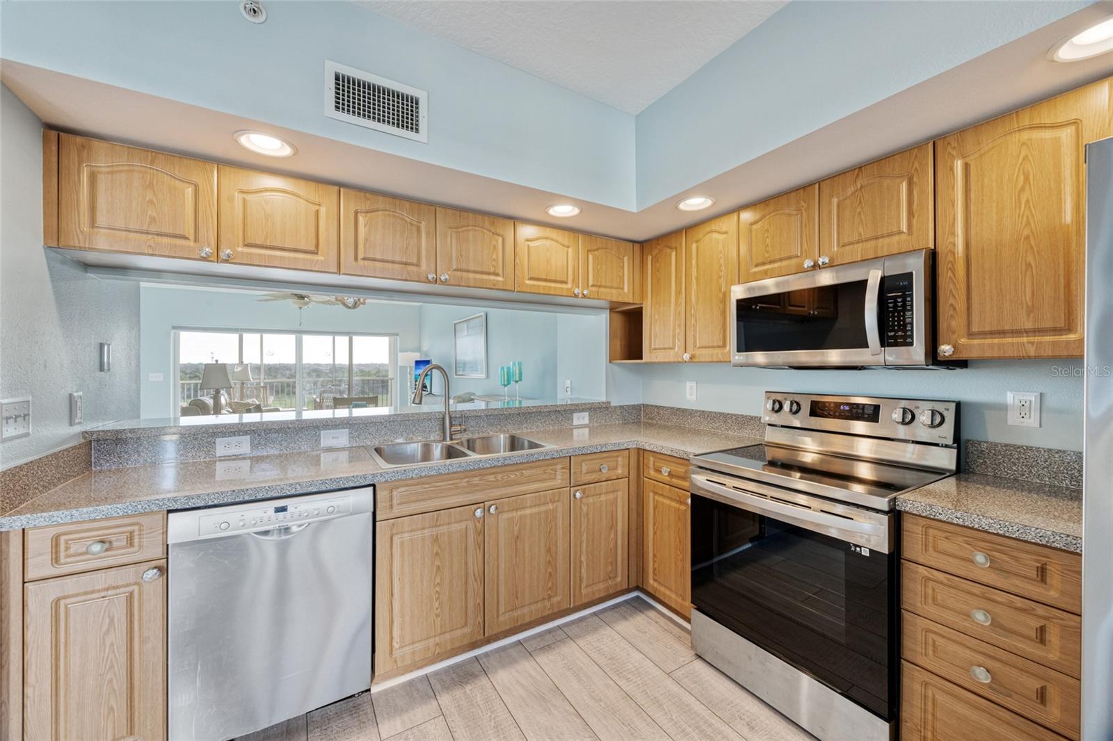 Spacious kitchen.